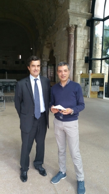 Il Dott. Emilio Dario Sensi in visita alla chiesa di San Saturnino